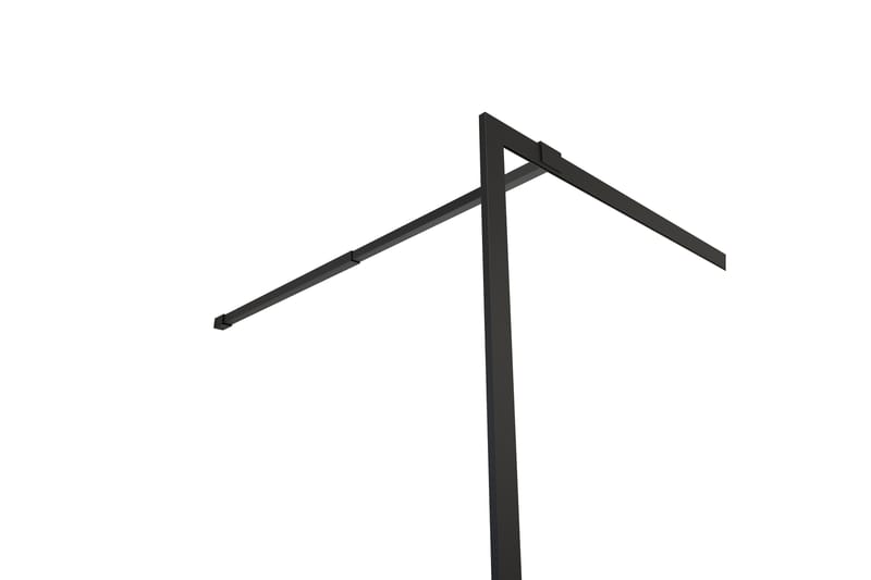 Lasiseinä Venlla 200 cm - Musta - Talo & remontointi - Keittiö & kylpyhuone - Kylpyhuone - Suihkukalusteet - Suihkuseinät