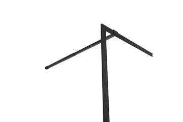 Lasiseinä Venlla 200 cm - Musta - Talo & remontointi - Keittiö & kylpyhuone - Kylpyhuone - Suihkukalusteet - Suihkuseinät