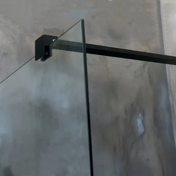 Monipuolinen suora suihkuseinä, musta, kirkas lasi, 90x190 cm - Musta|Lasi - Talo & remontointi - Keittiö & kylpyhuone - Kylpyhuone - Suihkukalusteet - Suihkuseinät