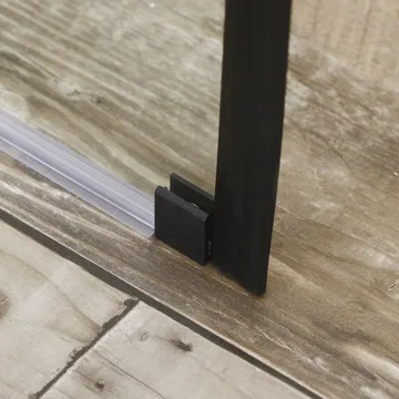 Monipuolinen suora suihkuseinä, musta, kirkas lasi, 90x190 cm - Musta|Lasi - Talo & remontointi - Keittiö & kylpyhuone - Kylpyhuone - Suihkukalusteet - Suihkuseinät