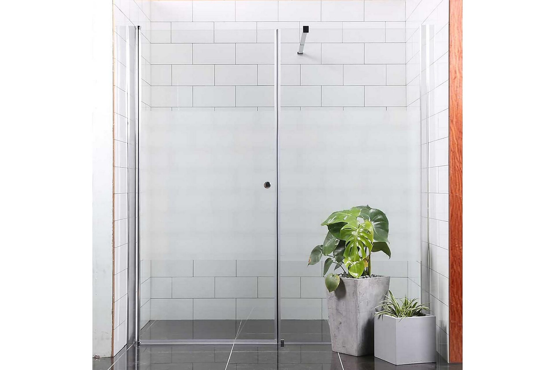 Suihkukulma Bathlife Mångsidig Suora Seinä 70x80 cm - Hopea/Osittain huurre - Talo & remontointi - Keittiö & kylpyhuone - Kylpyhuone - Suihkukalusteet - Suihkuseinät
