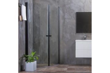 Suihkukulma Bathlife Mångsidig Pyöreä Ovi 45° 90x90 cm - Musta/Läpinäkyvä - Talo & remontointi - Keittiö & kylpyhuone - Kylpyhuone - Suihkukalusteet - Suihkuseinät