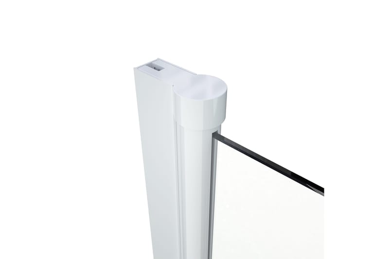 Suihkuseinä Almunge 125x140 cm - Valkoinen - Talo & remontointi - Keittiö & kylpyhuone - Kylpyhuone - Suihkukalusteet - Suihkuseinät