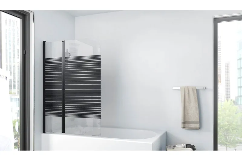 Suihkuseinä Almunge 140 cm, Musta