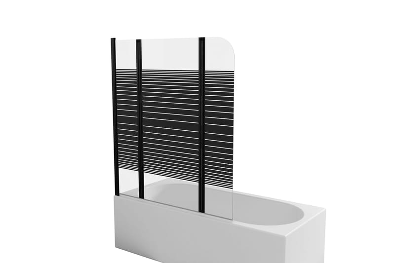 Suihkuseinä Almunge 140 cm - Musta - Talo & remontointi - Keittiö & kylpyhuone - Kylpyhuone - Suihkukalusteet - Suihkuseinät