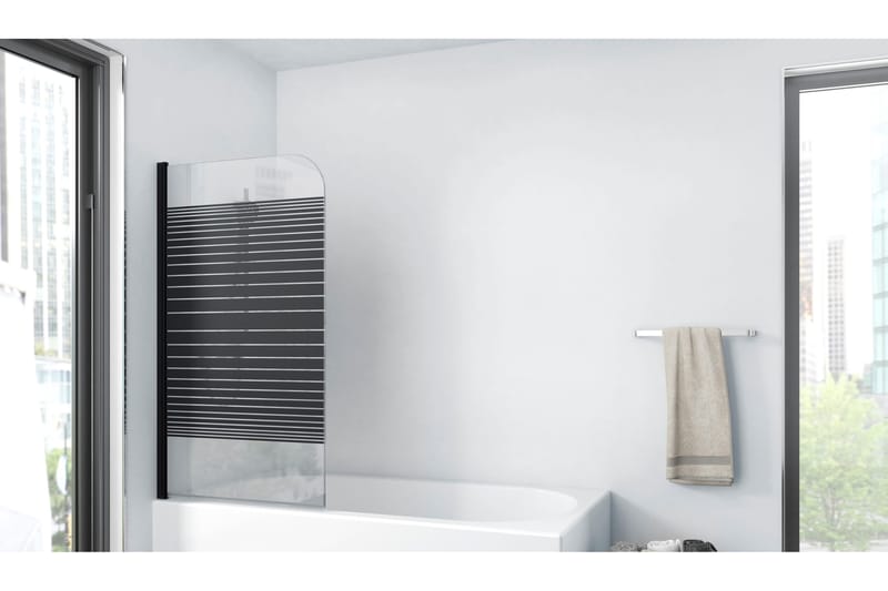 Suihkuseinä Almunge 140 cm, Musta