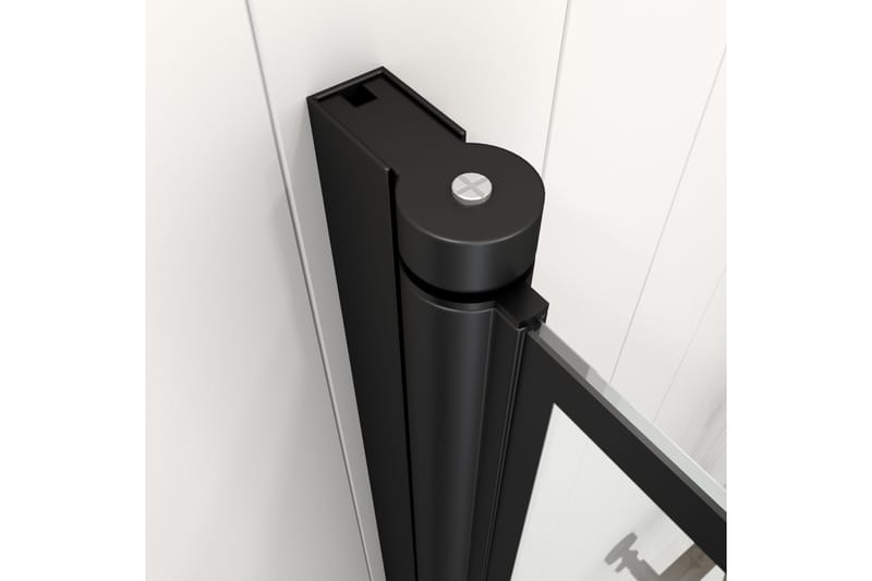 Suihkuseinä Almunge 75x125 cm - Musta - Talo & remontointi - Keittiö & kylpyhuone - Kylpyhuone - Suihkukalusteet - Suihkuseinät