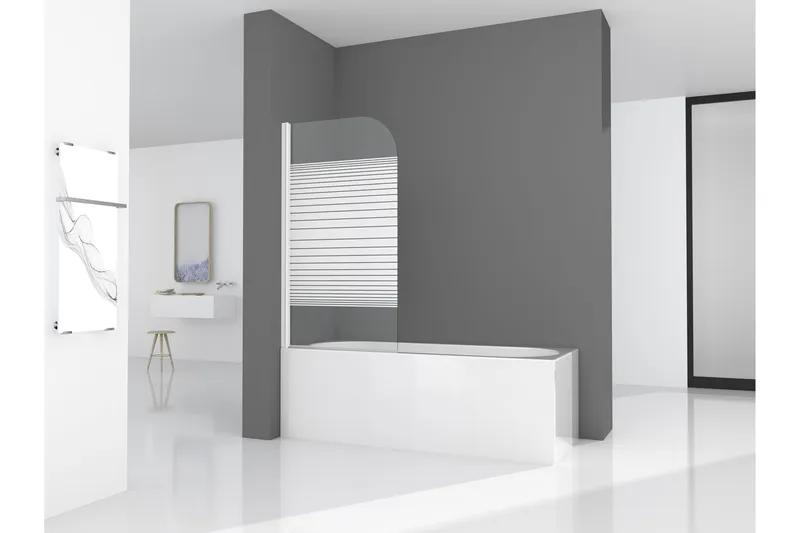 Suihkuseinä Almunge 75x140 cm, Valkoinen