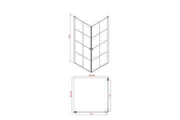 Suihkuseinä Alserum 90x200 cm - Valkoinen - Talo & remontointi - Keittiö & kylpyhuone - Kylpyhuone - Suihkukalusteet - Suihkuseinät