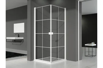 Suihkuseinä Alserum 90x200 cm - Valkoinen - Talo & remontointi - Keittiö & kylpyhuone - Kylpyhuone - Suihkukalusteet - Suihkuseinät