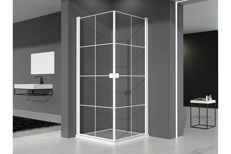 Suihkuseinä Alserum 90x200 cm, Valkoinen