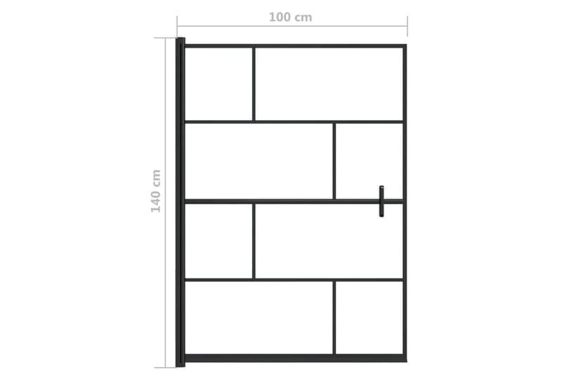 Suihkuseinä ESG 100x140 cm musta - Suihkuseinät