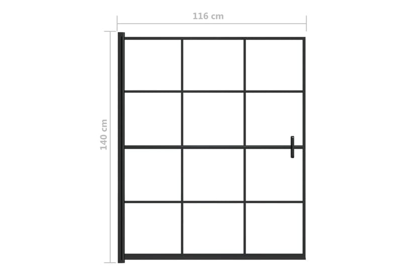 Suihkuseinä ESG 116x140 cm musta - Suihkuseinät