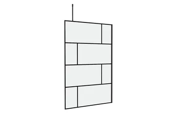 Suihkuseinä Hålahult 120x195 cm - Musta - Talo & remontointi - Keittiö & kylpyhuone - Kylpyhuone - Suihkukalusteet - Suihkuseinät