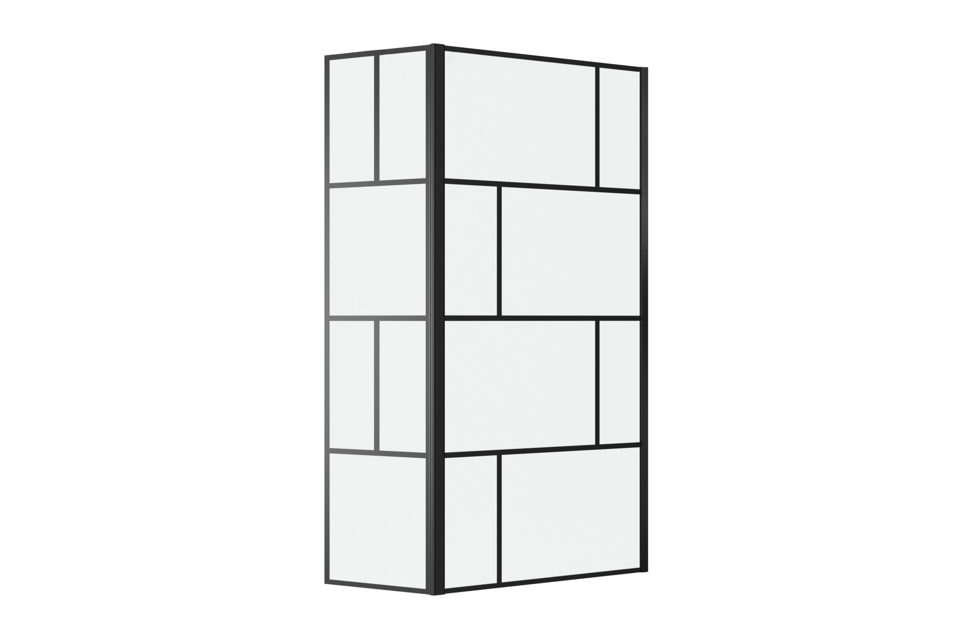 Suihkuseinä Hålahult 130x195 cm - Musta - Talo & remontointi - Keittiö & kylpyhuone - Kylpyhuone - Suihkukalusteet - Suihkuseinät