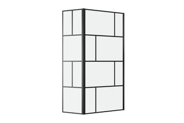 Suihkuseinä Hålahult 130x195 cm - Musta - Talo & remontointi - Keittiö & kylpyhuone - Kylpyhuone - Suihkukalusteet - Suihkuseinät
