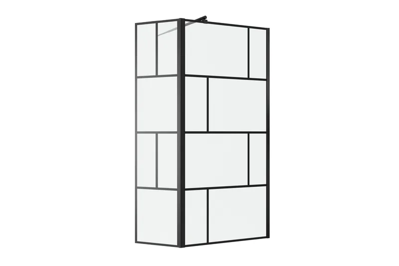 Suihkuseinä Hålahult 130x195 cm - Musta - Talo & remontointi - Keittiö & kylpyhuone - Kylpyhuone - Suihkukalusteet - Suihkuseinät