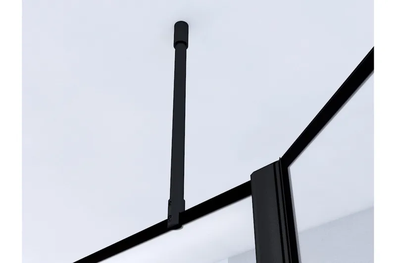 Suihkuseinä Hålahult 130x195 cm - Musta - Talo & remontointi - Keittiö & kylpyhuone - Kylpyhuone - Suihkukalusteet - Suihkuseinät