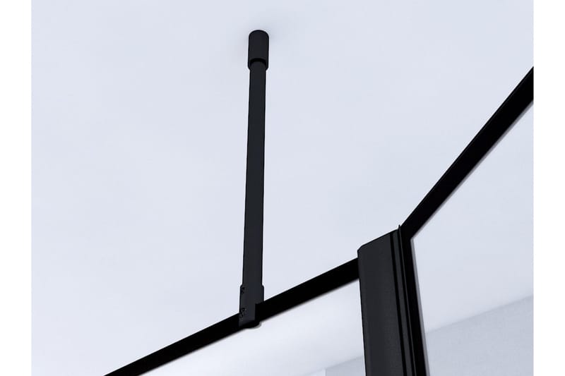 Suihkuseinä Hålahult 130x195 cm - Musta - Talo & remontointi - Keittiö & kylpyhuone - Kylpyhuone - Suihkukalusteet - Suihkuseinät