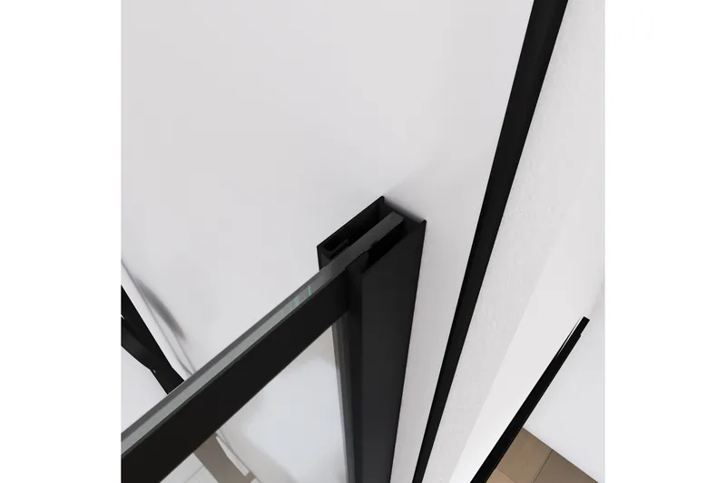 Suihkuseinä Hålahult 130x195 cm - Musta - Talo & remontointi - Keittiö & kylpyhuone - Kylpyhuone - Suihkukalusteet - Suihkuseinät