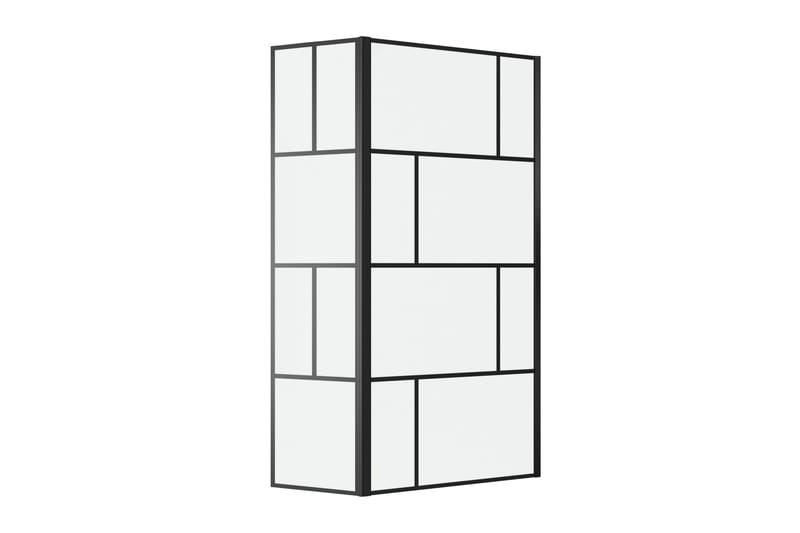Suihkuseinä Hålahult 130x195 cm - Musta - Talo & remontointi - Keittiö & kylpyhuone - Kylpyhuone - Suihkukalusteet - Suihkuseinät
