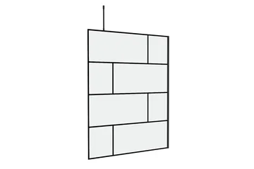 Suihkuseinä Hålahult 140x195 cm - Musta - Talo & remontointi - Keittiö & kylpyhuone - Kylpyhuone - Suihkukalusteet - Suihkuseinät