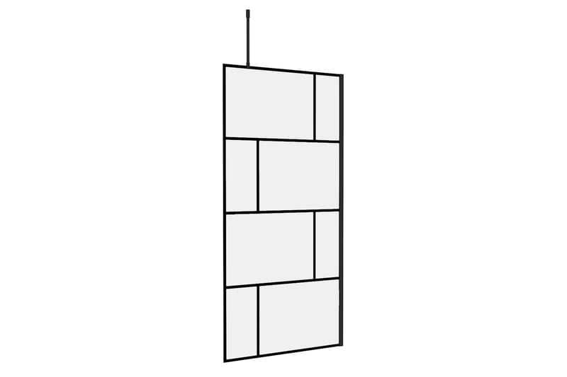 Suihkuseinä Hålahult 90x195 cm - Musta - Talo & remontointi - Keittiö & kylpyhuone - Kylpyhuone - Suihkukalusteet - Suihkuseinät