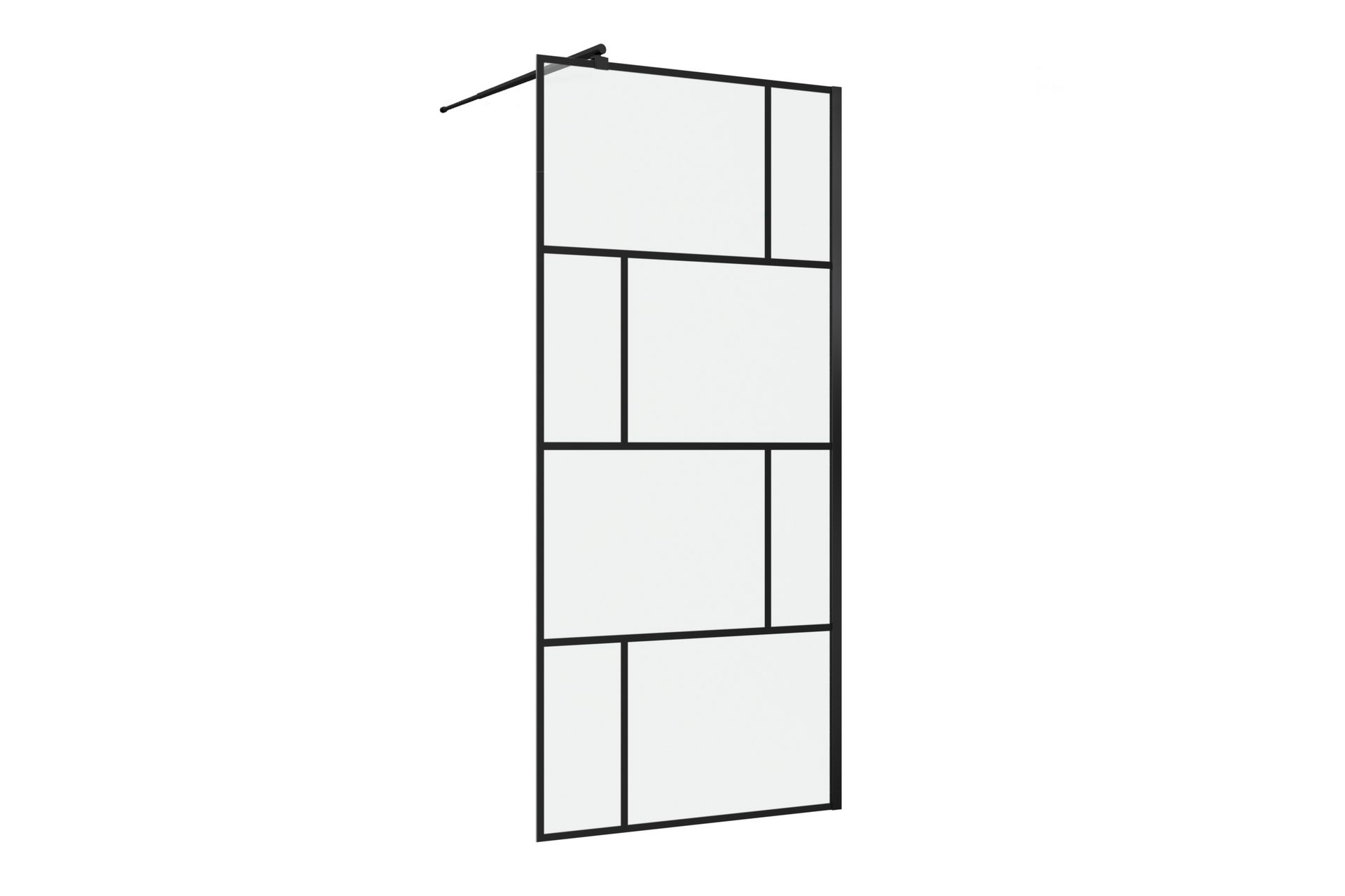 Suihkuseinä Hålahult 90x195 cm - Musta - Talo & remontointi - Keittiö & kylpyhuone - Kylpyhuone - Suihkukalusteet - Suihkuseinät