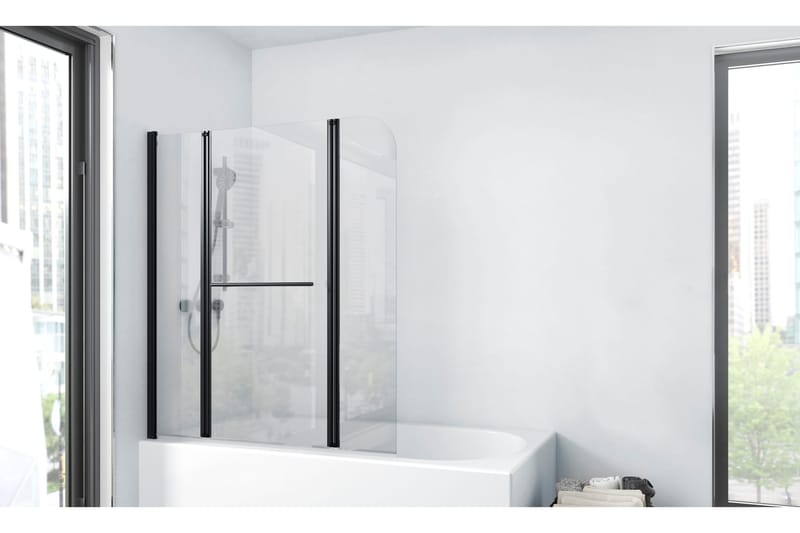 Suihkuseinä Ruske 140 cm, Musta