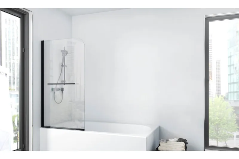 Suihkuseinä Ruske 140 cm, Musta