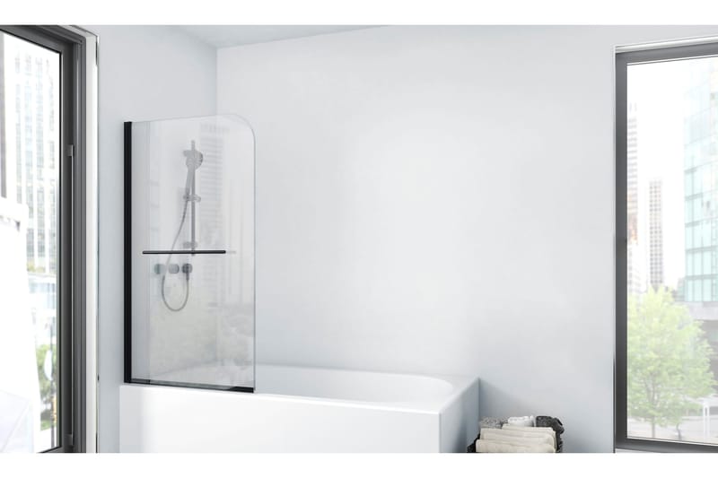 Suihkuseinä Ruske 140 cm, Musta