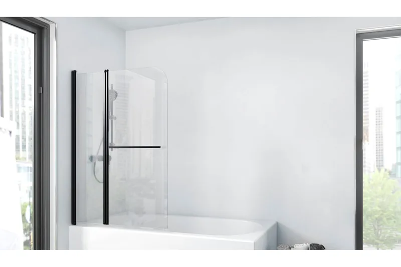 Suihkuseinä Ruske 140 cm, Musta