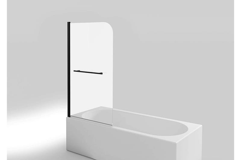 Suihkuseinä Ruske 140 cm - Musta - Talo & remontointi - Keittiö & kylpyhuone - Kylpyhuone - Suihkukalusteet - Suihkuseinät