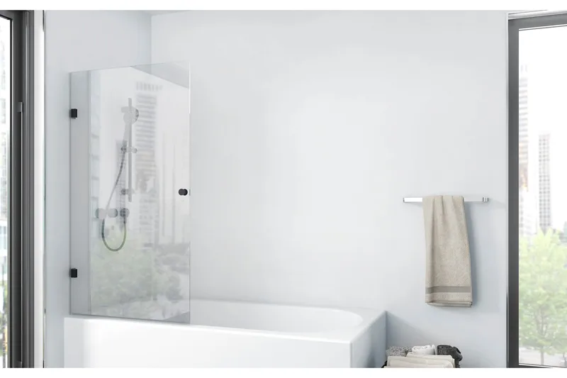 Suihkuseinä Tomtbod 140 cm, Musta