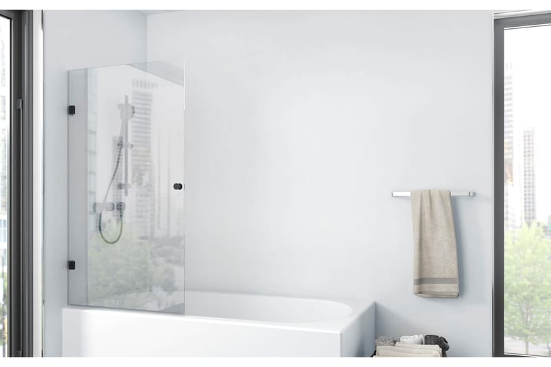 Suihkuseinä Tomtbod 140 cm, Musta