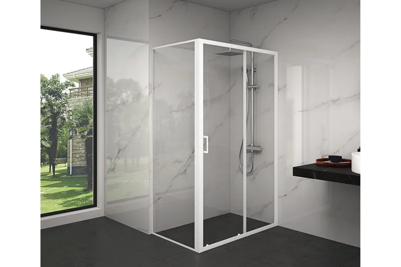 Suihkuseinä Venlla 120x200 cm, Valkoinen