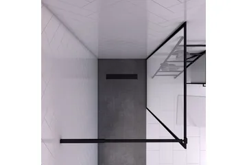 Suihkuseinä Venlla 70x200 cm - Musta - Talo & remontointi - Keittiö & kylpyhuone - Kylpyhuone - Suihkukalusteet - Suihkuseinät