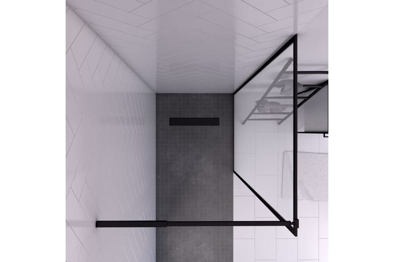 Suihkuseinä Venlla 70x200 cm - Musta - Talo & remontointi - Keittiö & kylpyhuone - Kylpyhuone - Suihkukalusteet - Suihkuseinät