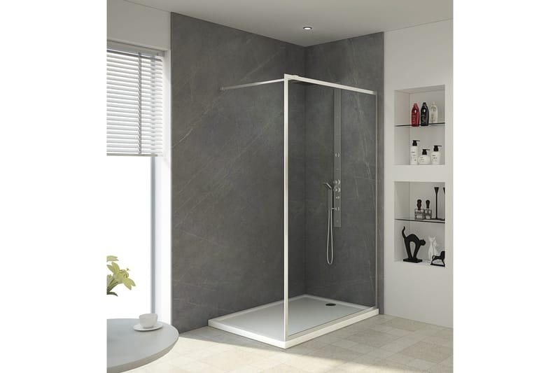 Suihkuseinä Venlla 70x200 cm - Valkoinen - Talo & remontointi - Keittiö & kylpyhuone - Kylpyhuone - Suihkukalusteet - Suihkuseinät