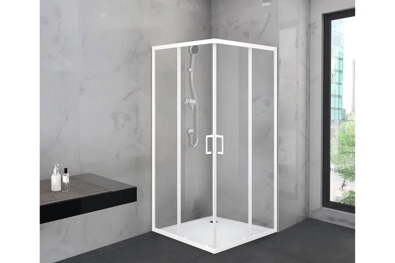 Suihkuseinä Venlla 90x200 cm, Valkoinen