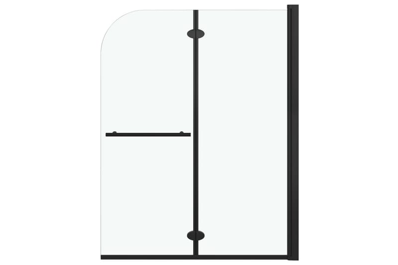 Taittuva suihkukaappi 2 paneelia ESG 95x140 cm musta - Talo & remontointi - Keittiö & kylpyhuone - Kylpyhuone - Suihkukalusteet - Suihkuseinät