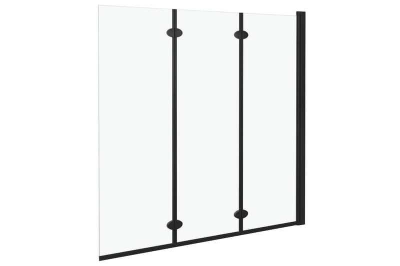 Taittuva suihkukaappi 3 paneelia ESG 130x138 cm musta - Talo & remontointi - Keittiö & kylpyhuone - Kylpyhuone - Suihkukalusteet - Suihkuseinät