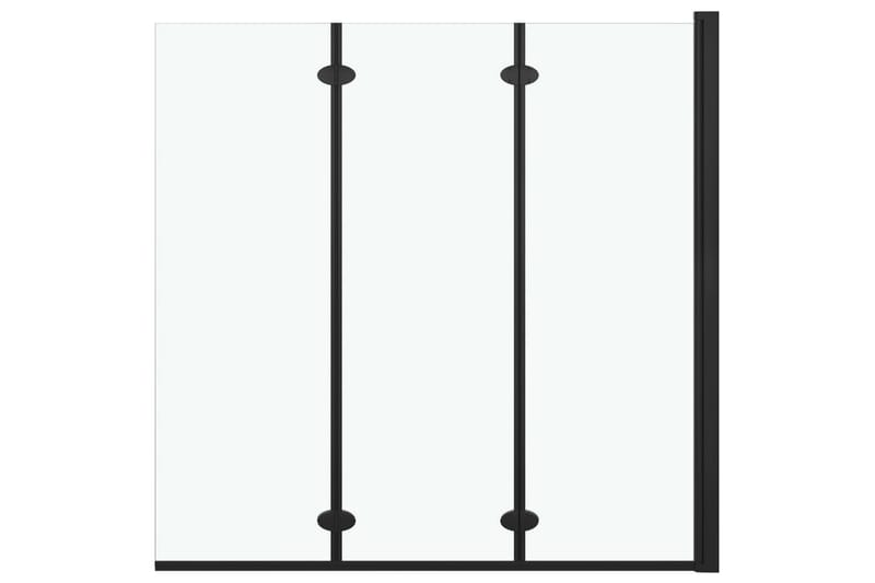 Taittuva suihkukaappi 3 paneelia ESG 130x138 cm musta - Talo & remontointi - Keittiö & kylpyhuone - Kylpyhuone - Suihkukalusteet - Suihkuseinät
