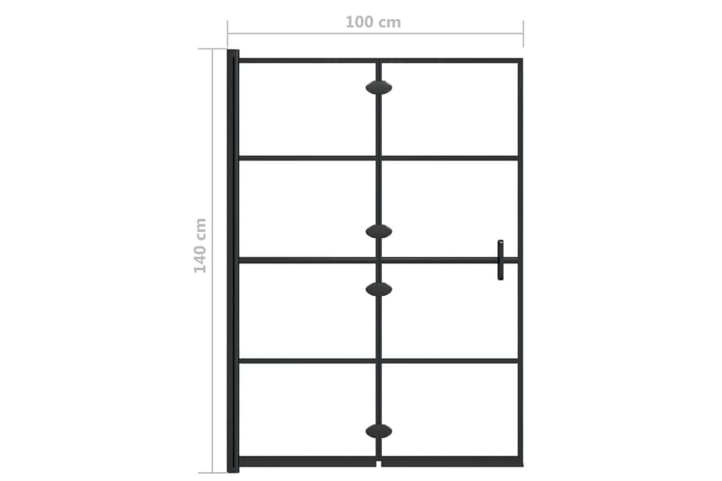 Taittuva suihkuseinä ESG 100x140 cm musta - Talo & remontointi - Keittiö & kylpyhuone - Kylpyhuone - Suihkukalusteet - Suihkuseinät