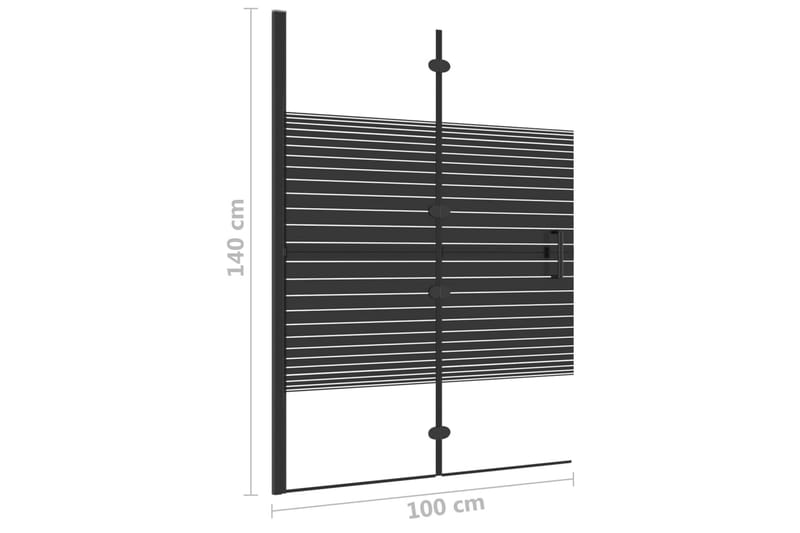 Taittuva suihkuseinä ESG 100x140 cm musta - Talo & remontointi - Keittiö & kylpyhuone - Kylpyhuone - Suihkukalusteet - Suihkuseinät