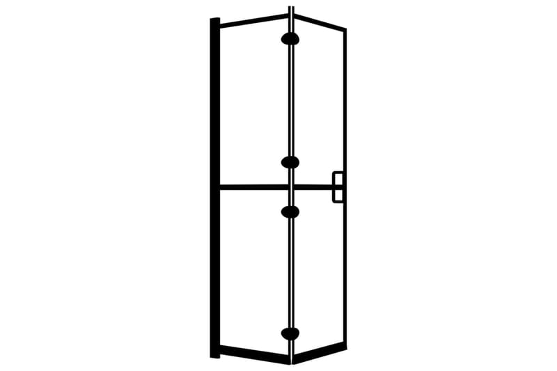 Taittuva suihkuseinä ESG 120x140 cm musta - Suihkuseinät