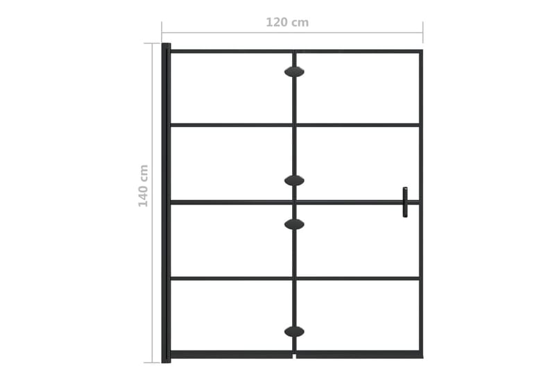 Taittuva suihkuseinä ESG 120x140 cm musta - Talo & remontointi - Keittiö & kylpyhuone - Kylpyhuone - Suihkukalusteet - Suihkuseinät
