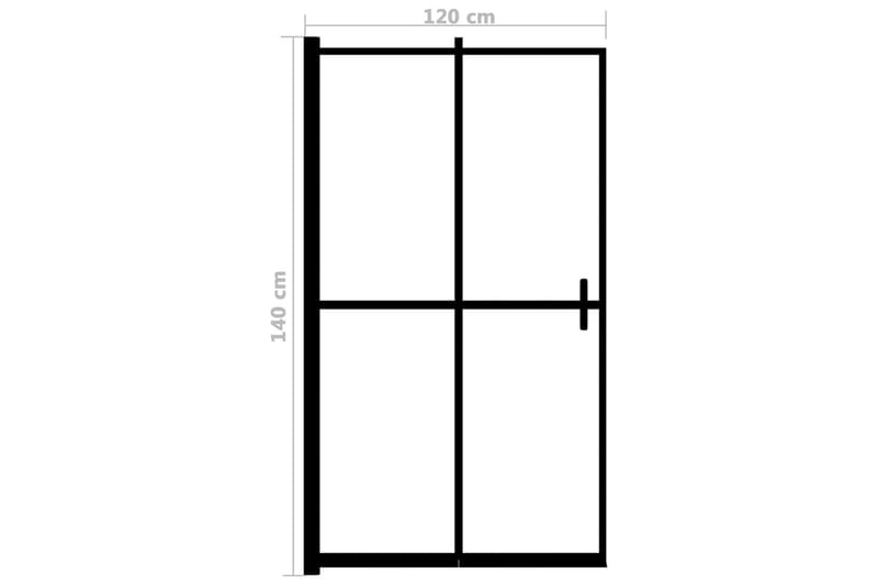 Taittuva suihkuseinä ESG 120x140 cm musta - Suihkuseinät