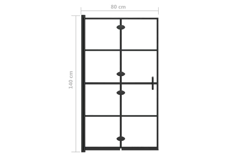 Taittuva suihkuseinä ESG 80x140 cm musta - Talo & remontointi - Keittiö & kylpyhuone - Kylpyhuone - Suihkukalusteet - Suihkuseinät