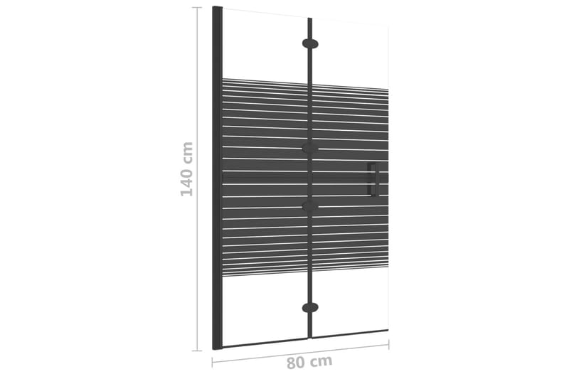 Taittuva suihkuseinä ESG 80x140 cm musta - Talo & remontointi - Keittiö & kylpyhuone - Kylpyhuone - Suihkukalusteet - Suihkuseinät